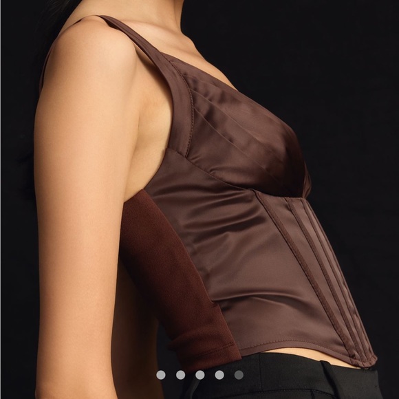 97. Porridge Satin Corset Top - Picture 4 of 8